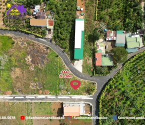 Lô  góc 446m Trương Định Lộc Châu TP Bảo Lộc​​​​​​​ 