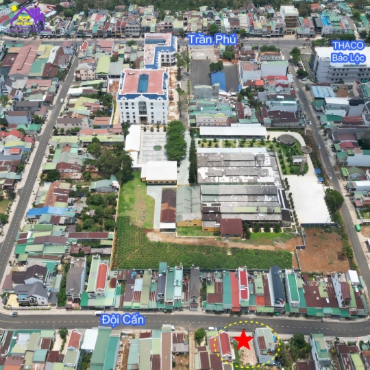 Lô đất trung tâm thành phố Bảo Lộc 1595m2 mặt tiền Đội Cấn