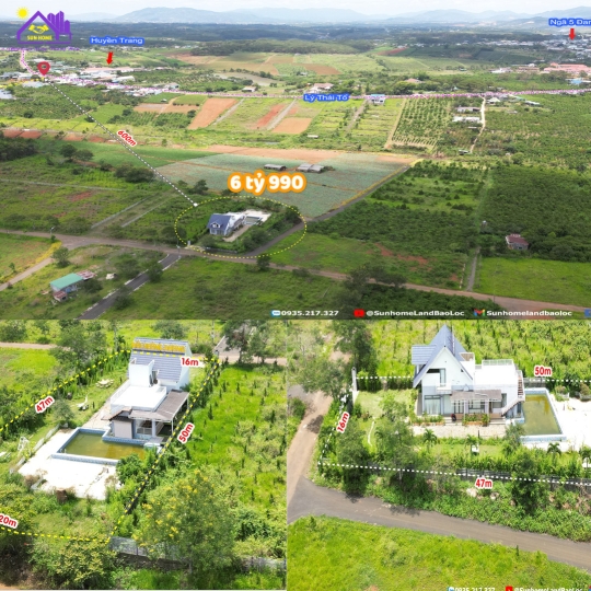 Biệt thự nghỉ dưỡng 924m2 sẵn hồ bơi kết nối cao tốc chỉ 1km tại Đambri Bảo Lộc